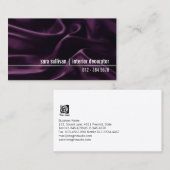 Carte de visite de texture de soie décorateur inté (Devant / Derrière)