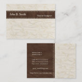Carte de visite de texture de textile (Devant / Derrière)