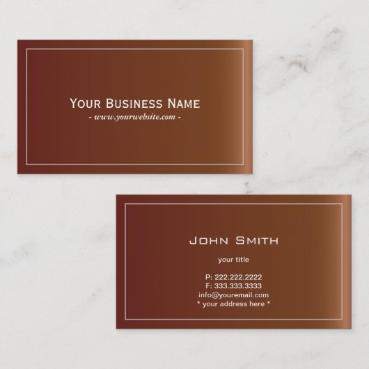 Carte de visite de texture en cuir simple (Devant / Derrière)