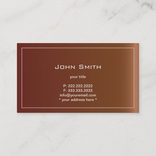 Carte de visite de texture en cuir simple (Dos)