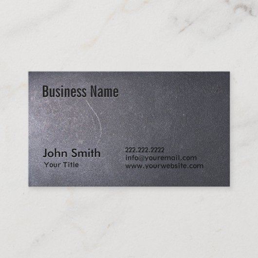 Carte de visite de texture gris foncé (Devant)