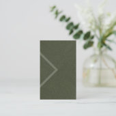 Carte de visite de texture Moss Green Arrow - Pers (Debout devant)