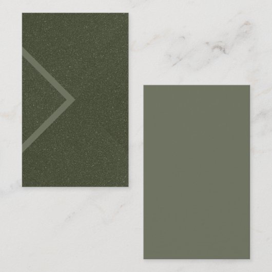 Carte de visite de texture Moss Green Arrow - Pers (Devant / Derrière)