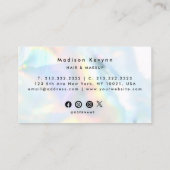 Carte de visite de texture opale de pierre de néon (Dos)