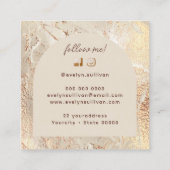 Carte de visite de texture or (Dos)