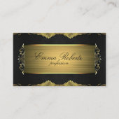 Carte de visite de texture or et noir (Devant)