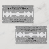 Carte de visite de texture parties scintillant arg (Devant / Derrière)