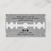 Carte de visite de texture parties scintillant arg (Dos)