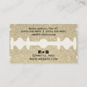 Carte de visite de texture parties scintillant dor (Dos)