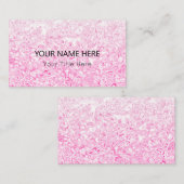 Carte de visite de texture rose personnalisé (Devant / Derrière)