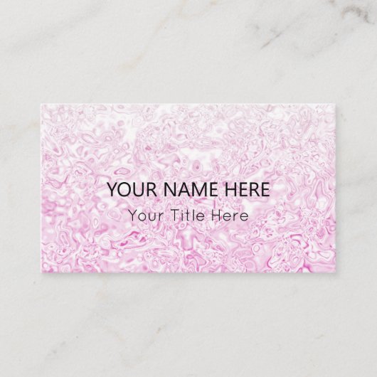 Carte de visite de texture rose personnalisé (Devant)