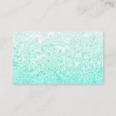 Carte de visite de texture Turquoise personnalisée (Dos)