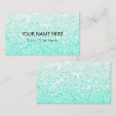 Carte de visite de texture Turquoise personnalisée (Devant / Derrière)