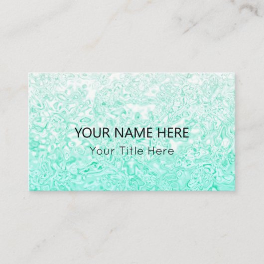 Carte de visite de texture Turquoise personnalisée (Devant)