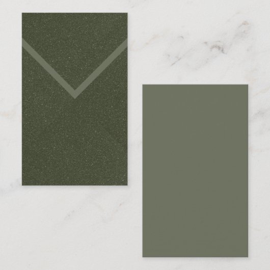Carte de visite de texture vert Moss personnalisé (Devant / Derrière)