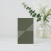 Carte de visite de texture verte de la mousse géom (Debout devant)