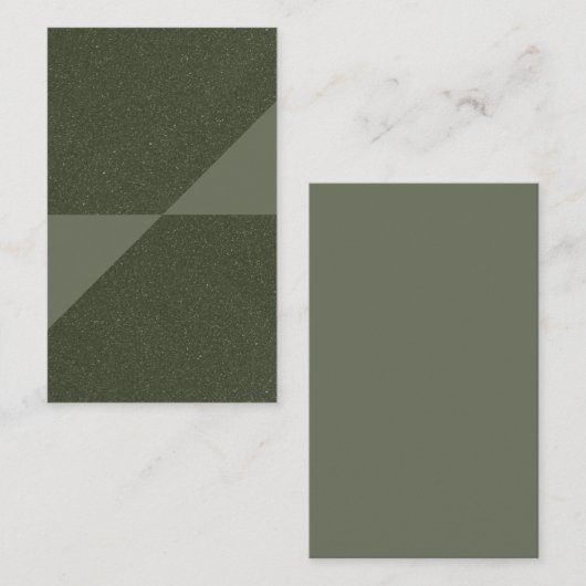 Carte de visite de texture verte de la mousse géom (Devant / Derrière)
