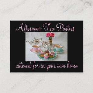 Carte de visite de thé d'après-midi