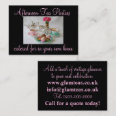 Carte de visite de thé d'après-midi (Devant / Derrière)