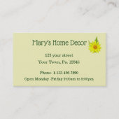 Carte de visite de thé du jardin (Devant)