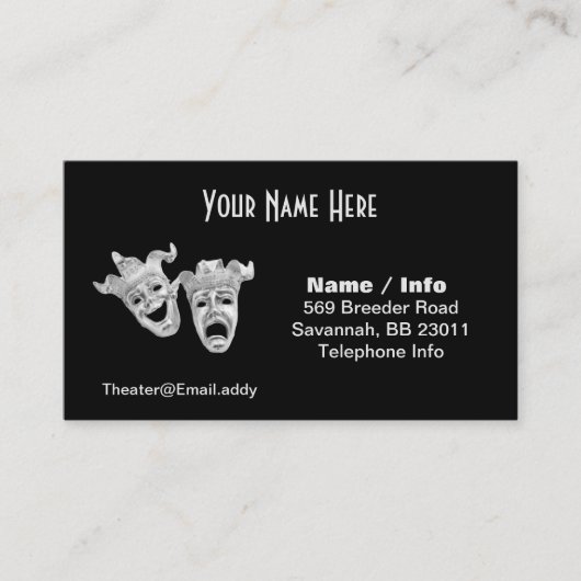 Carte de visite de théâtre (Devant)