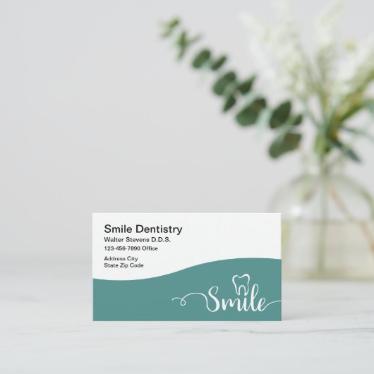 Carte de visite de thème dentaire (Debout devant)