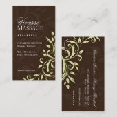 Carte de visite de thérapeute de massage (Devant / Derrière)