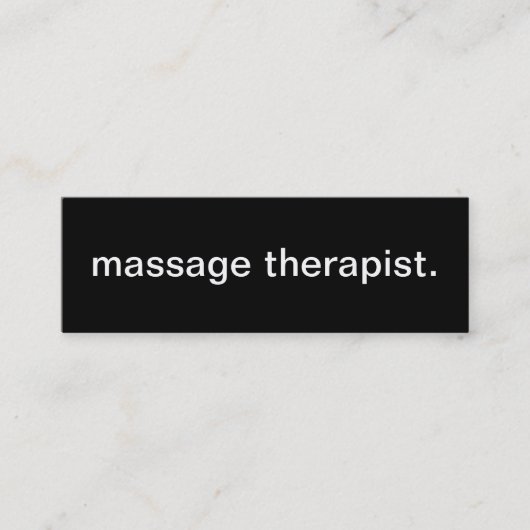 Carte de visite de thérapeute de massage (Devant)