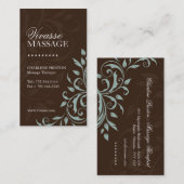 Carte de visite de thérapeute de massage (Devant / Derrière)