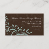 Carte de visite de thérapeute de massage (Dos)