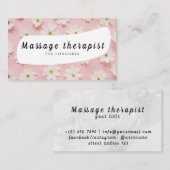 Carte de visite de thérapeute de massage (Devant / Derrière)