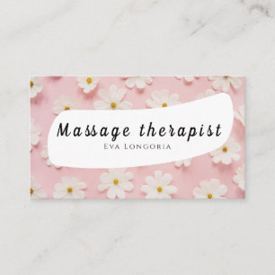 Carte de visite de thérapeute de massage