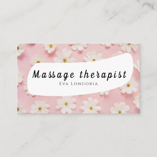 Carte de visite de thérapeute de massage (Devant)
