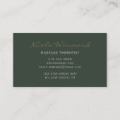 Carte de visite de thérapeute de massage (Dos)