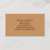 Carte de visite de thérapeute de massage (Dos)