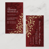 Carte de visite de thérapeute de massage (Devant / Derrière)