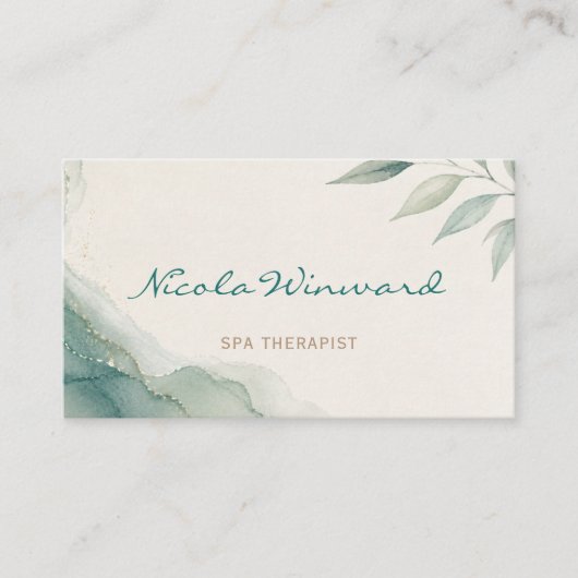 Carte de visite de thérapeute de spa (Devant)