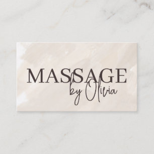 Carte de visite de thérapeute en massage neutre