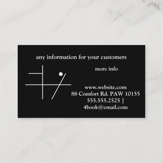 Carte de visite de thérapie (Dos)