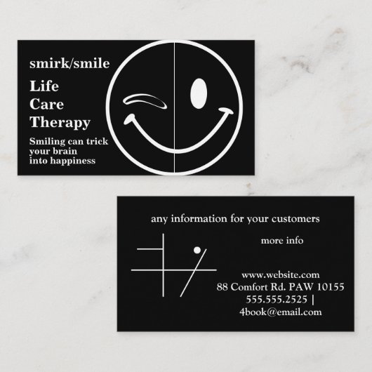 Carte de visite de thérapie (Devant / Derrière)