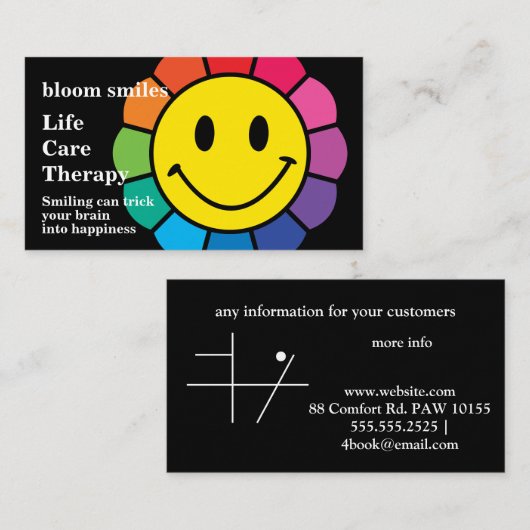 Carte de visite de thérapie (Devant / Derrière)