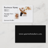 Carte de visite de thérapie de massage, arrière - (Devant / Derrière)