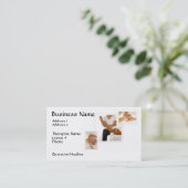 Carte de visite de thérapie de massage, arrière - (Debout devant)