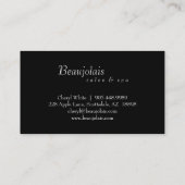 Carte de visite de thérapie de massage de spa de (Dos)