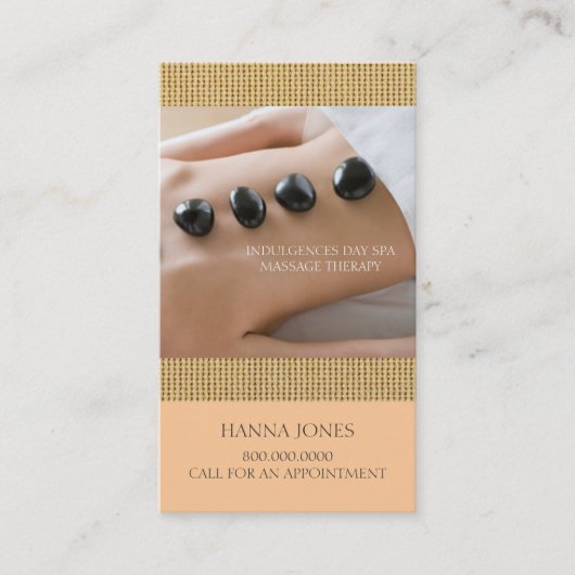 Carte de visite de thérapie de massage du spa | de (Devant)