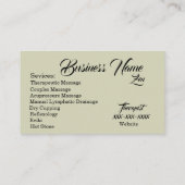Carte de visite de thérapie zen (Dos)