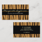 carte de visite de tigre (Devant / Derrière)