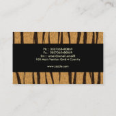 carte de visite de tigre (Dos)