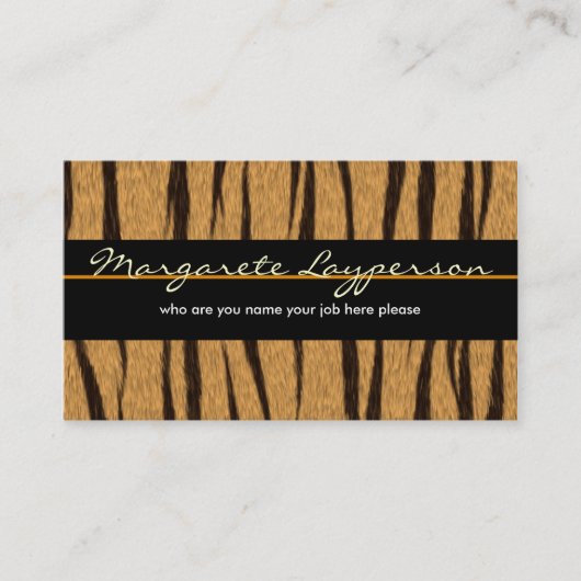 carte de visite de tigre (Devant)