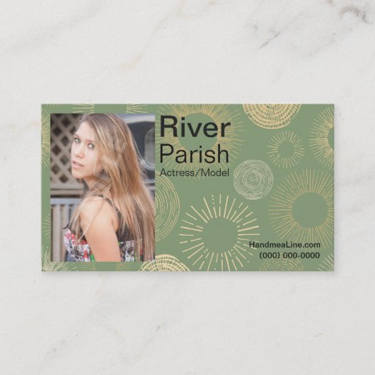 Carte de visite de tir à la tête Modèles ou acteur (Devant)